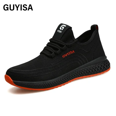 Guyisa Trend Venda Quente Sapatos de Segurança Moda Trabalho Ao Ar Livre Biqueira de Aço Sapatos de Segurança Leves